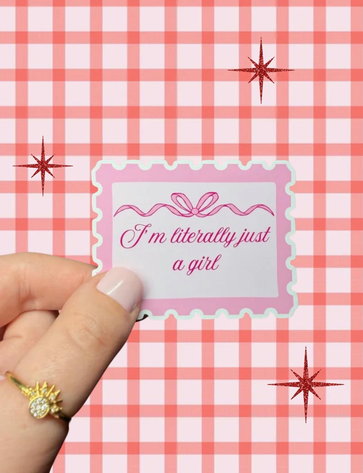 "𝐼'𝓂 𝓁𝒾𝓉𝑒𝓇𝒶𝓁𝓁𝓎 𝒿𝓊𝓈𝓉 𝒶 𝑔𝒾𝓇𝓁" sticker
