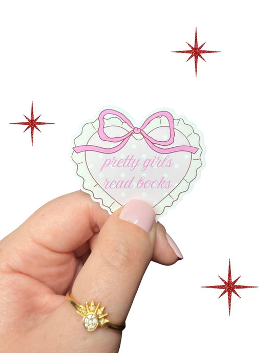 "𝒫𝓇𝑒𝓉𝓉𝓎 𝑔𝒾𝓇𝓁𝓈 𝓇𝑒𝒶𝒹 𝒷𝑜𝑜𝓀𝓈" sticker