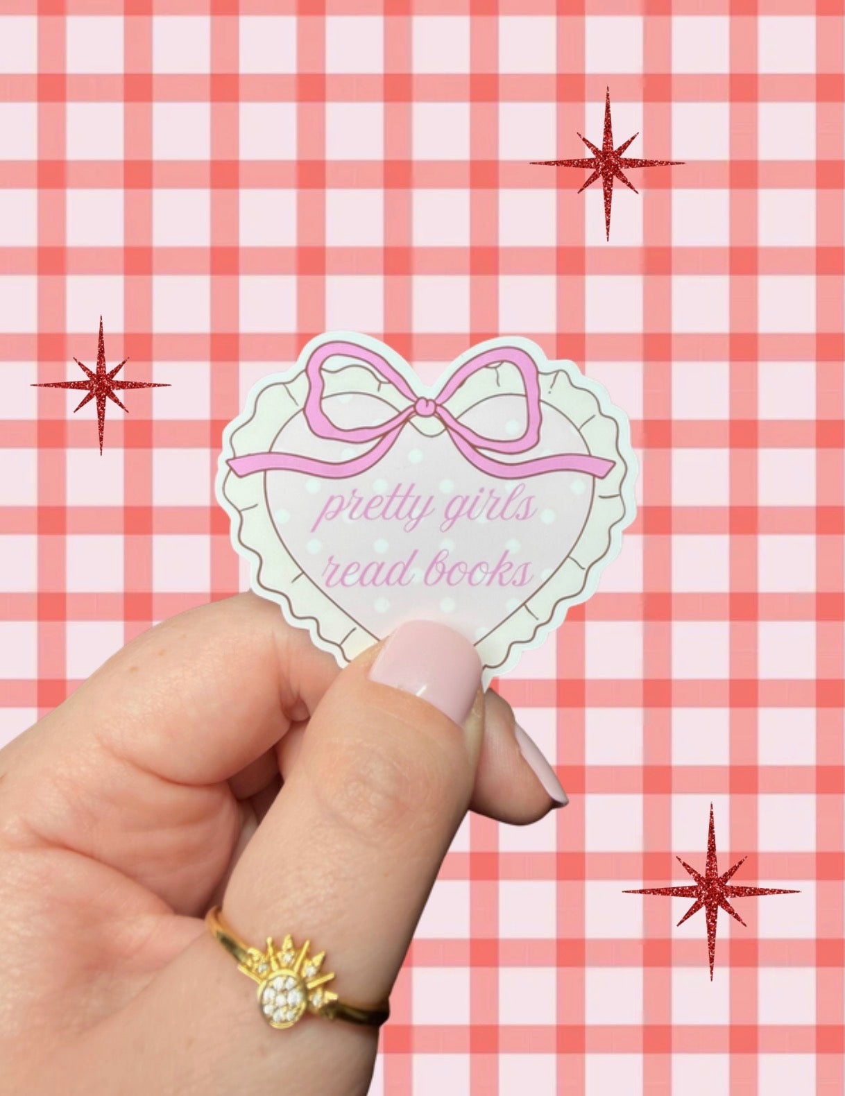 "𝒫𝓇𝑒𝓉𝓉𝓎 𝑔𝒾𝓇𝓁𝓈 𝓇𝑒𝒶𝒹 𝒷𝑜𝑜𝓀𝓈" sticker
