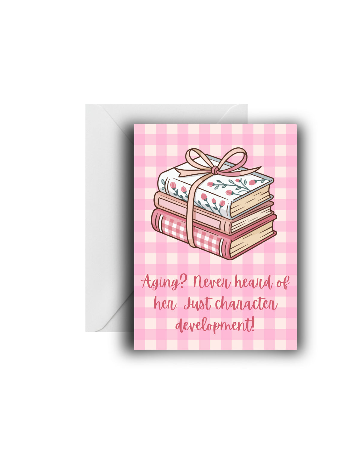 "𝒜𝑔𝒾𝓃𝑔? 𝒩𝑒𝓋𝑒𝓇 𝒽𝑒𝒶𝓇𝒹 𝑜𝒻 𝒽𝑒𝓇. 𝒥𝓊𝓈𝓉 𝒸𝒽𝒶𝓇𝒶𝒸𝓉𝑒𝓇 𝒹𝑒𝓋𝑒𝓁𝑜𝓅𝓂𝑒𝓃𝓉!" Birthday Card